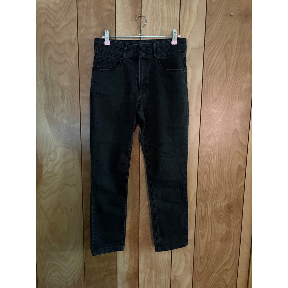 Mossimo High Rise Skinny Jeans Womens 4 Black Denim‎ Double Button Stretch Pants